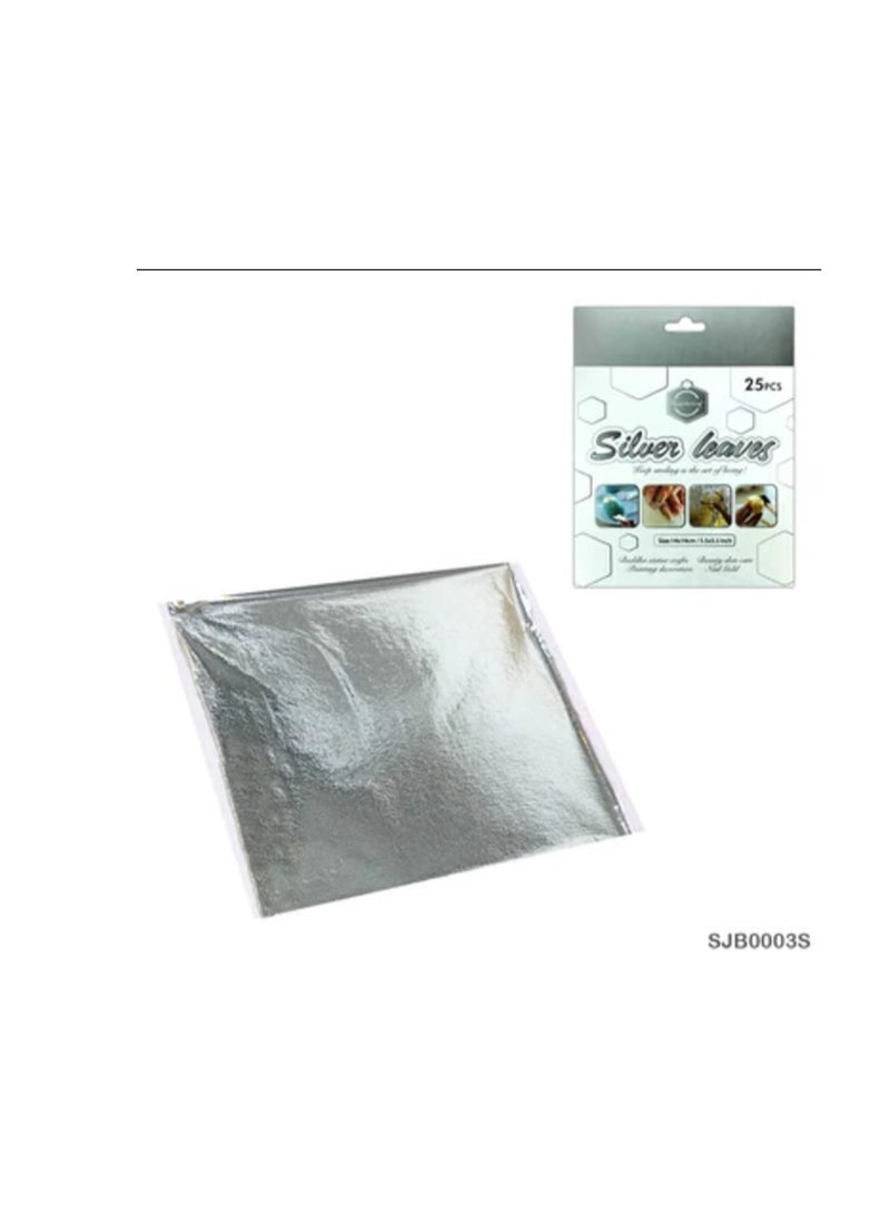KEEP SMILING Silver Metallic Flakes Resin Flakes  - 25sheets - No:SJB-0003S - Image 3