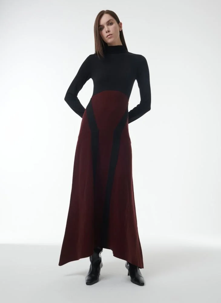 Leem High-Neck Knitted Dress