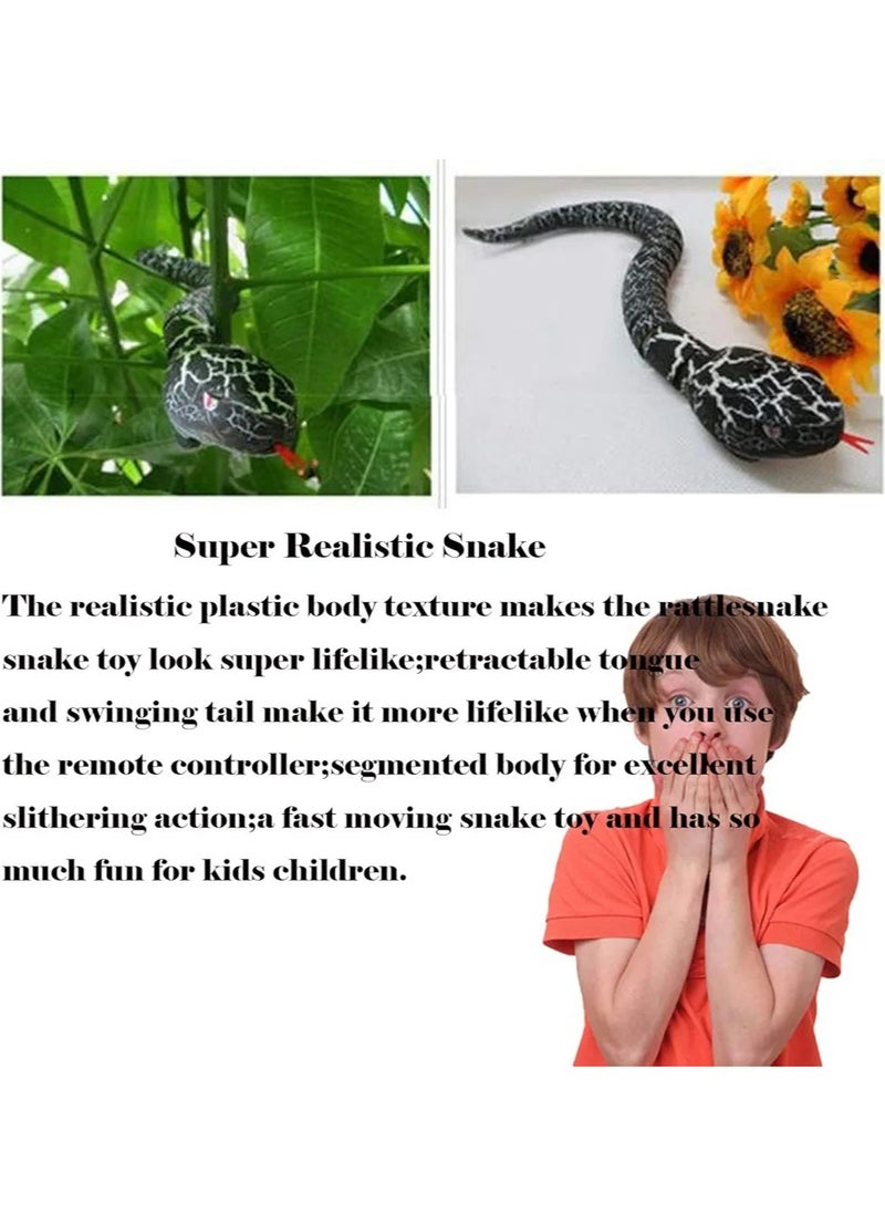 Remote Control Snake Toy, 16" Infrared RC Realistic Rechargeable Rattlesnake Snake Toy with Retractable Tongue And Swinging Tail, For Kids Children Halloween Christmas Party Birthday Gifts  - Image 4
