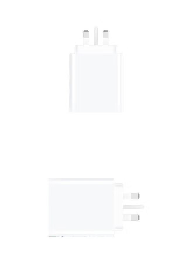 MUNTAQI 120W Charging Combo Type-A UK – High-Speed USB Charger for Smartphones, Tablets & Laptops – 120W Power, Safe & Reliable, Compact White Design, UK Plug Compatibility - Image 2