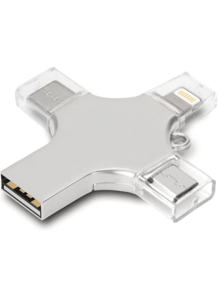 Universal 4-in-1 USB Adapter of 2TB Type-C, Android, iPhone & Laptop Compatible - Image 1