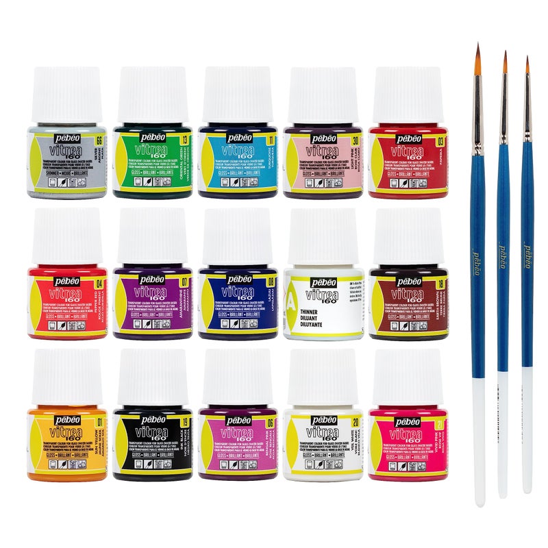 طلاء زمر بيبو فيتريا 160 لامع مصنوع في فرنسا مجموعة كل حزمة اكتشاف 15 متنوعة 15 أونصة سائلة 2 قطع فرشاة بيبو تاكلون شعيرات صناعية مقاومة للماء غير سامة ZHKZ 8893