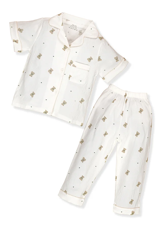 LITTLE SURPRISE BOX Little Surprise Box, little Heart sitting Ted Kids Nightsuit-3-4Y