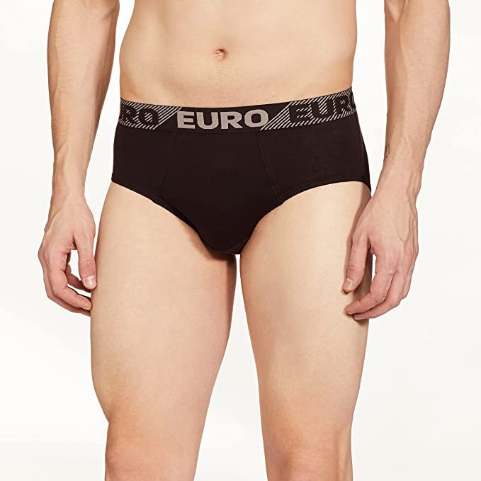 Euro Men's Cotton Brief (Pack of 5) (EUROMICRABRF_Assorted_Large) (Color & Prints May Vary) - Image 3