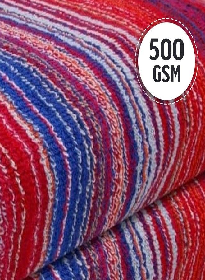 Ambra Linens مجموعة مناشف حمام Ambra Linens عالية الامتصاص، 500 جرام لكل متر مربع، قطن 100%، ناعمة ومخملية، مناسبة لجميع المواسم، كبيرة جدًا، بتصميم كابانا، مثالية للمسبح والشاطئ والمنتجعات الصحية وصالة الألعاب الرياضية - Image 3