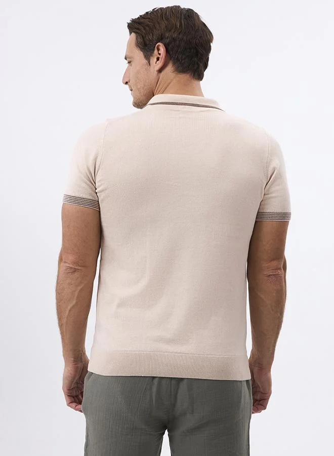 FELIX HARDY Beige Polo shirt short sleeve for Men for Men | Best Price UAE