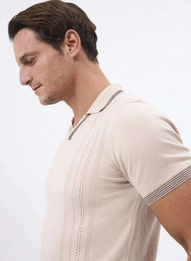 FELIX HARDY Beige Polo shirt short sleeve for Men for Men | Best Price UAE