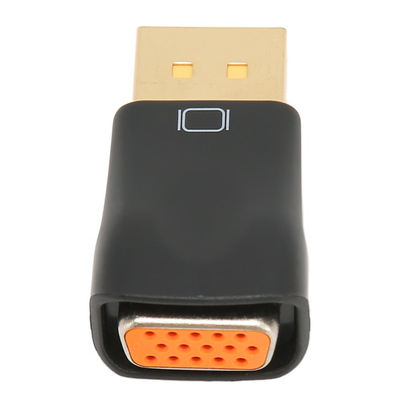 محول Displayport إلى VGA: دقة 1920×1080 بتردد 60 هرتز مطلوب بالذهب - محول من ذكور إلى أنثى محمول وخفيف الوزن للمنزل والمكتب والألعاب والعروض التقديمية والشاشات والمشغلات والأجهزة التلفزيونية عالية الدقة - Image 1