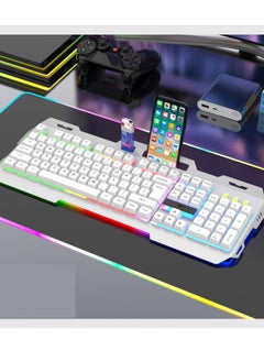 HaveDream Mechanical Feel Luminous Keyboard Wired Usb Without Mouse (White)  - Image 1