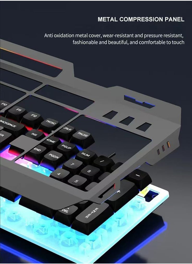 HaveDream - Mechanical Feel Luminous Keyboard Wired Usb Without Mouse (White) - Image 1