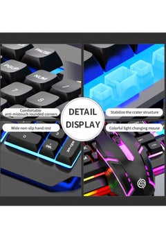 HaveDream Mechanical Feel Luminous Keyboard Wired Usb Without Mouse (White)  - Image 5