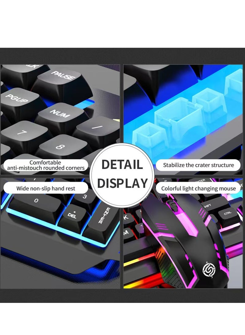 HaveDream - Mechanical Feel Luminous Keyboard Wired Usb Without Mouse (White) - Image 1