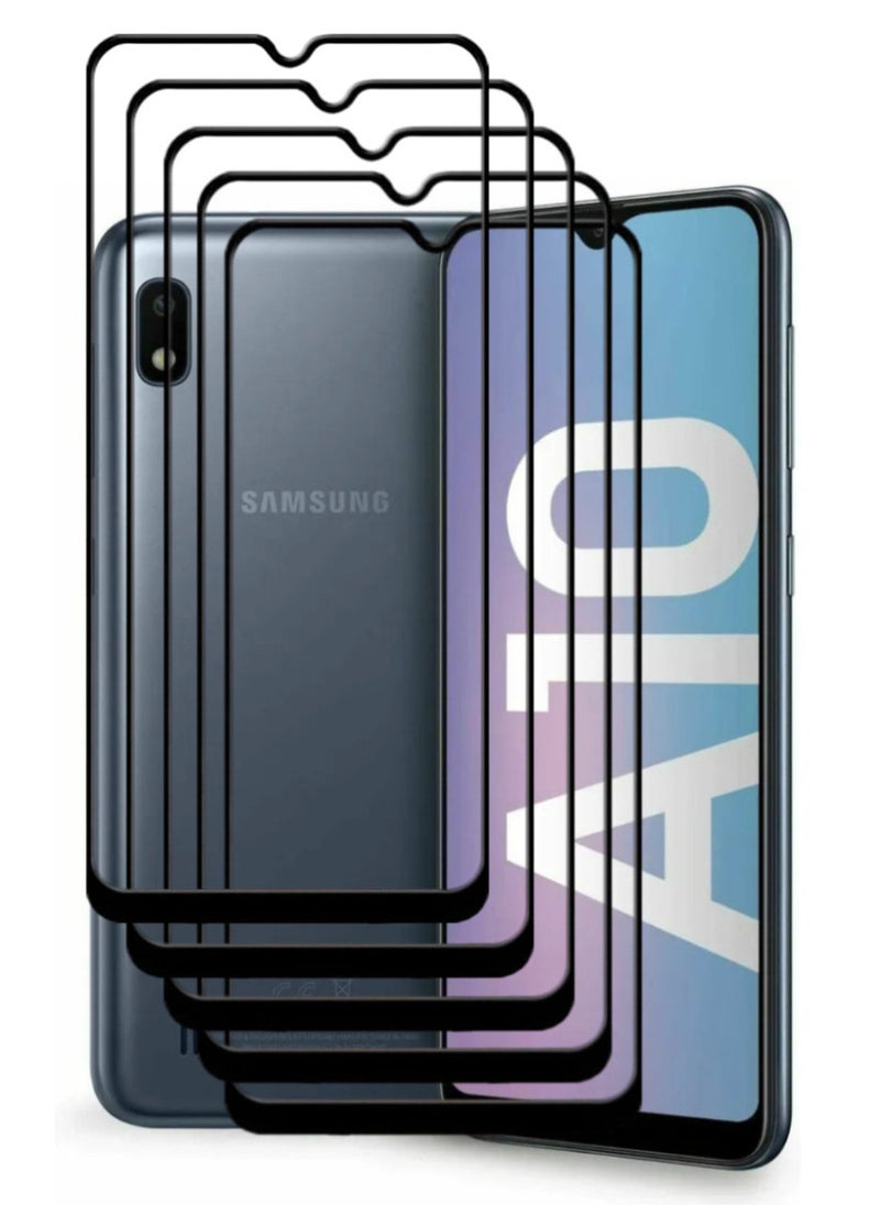 ACLIX 5 Pieces Antistatic ESD Dustproof Premium Quality High Definition Tempered Glass Screen Protector Designed For Samsung Galaxy A10 - Image 1