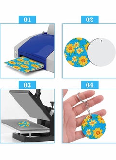 Y&D 36Pcs Sublimation Blank Keychains Set For DIY Keychain Decoration Crafts Making  - Image 3