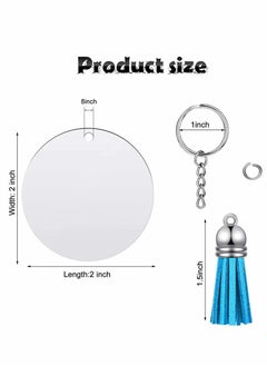 Y&D 36Pcs Sublimation Blank Keychains Set For DIY Keychain Decoration Crafts Making  - Image 5