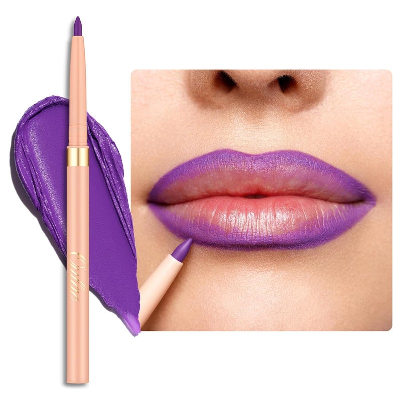 Oulac Matte Purple Lip Liner Pencil Waterproof Retractable Lipliner Crayon Smooth and Creamy Long Wearing Lip Makeup Contour Your Lips Vegan Beauty 08 Welldressed