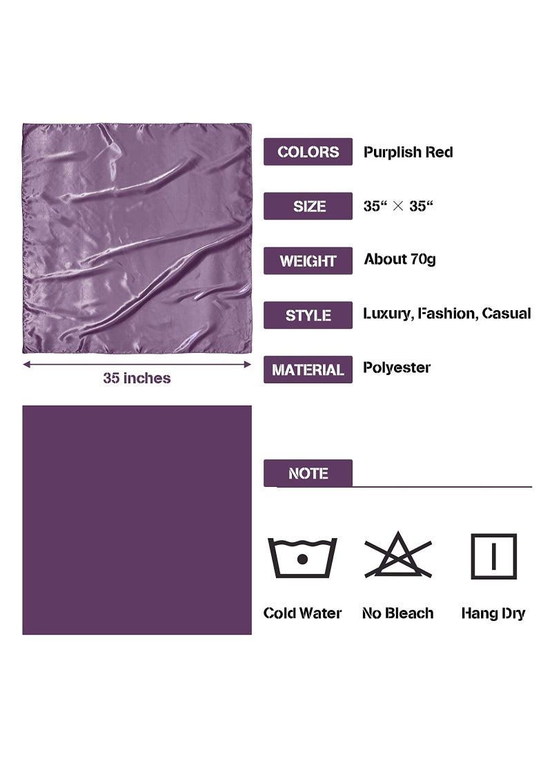 SYOSI - 4 Pieces Satin Head Scarves Large Vintage Square Scarf Silk Feeling Satin Hair Wrapping Scarves for Women Girls 35 Inch - Image 1