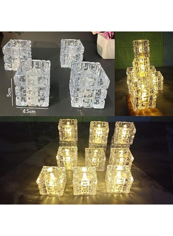 Tea Lights Candles for Diwali and Christmas Decorations (Pack of 6) - Image 2