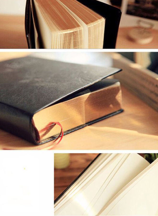 NIBEMINENT Vintage Leather Cover Notebook Black - Image 2