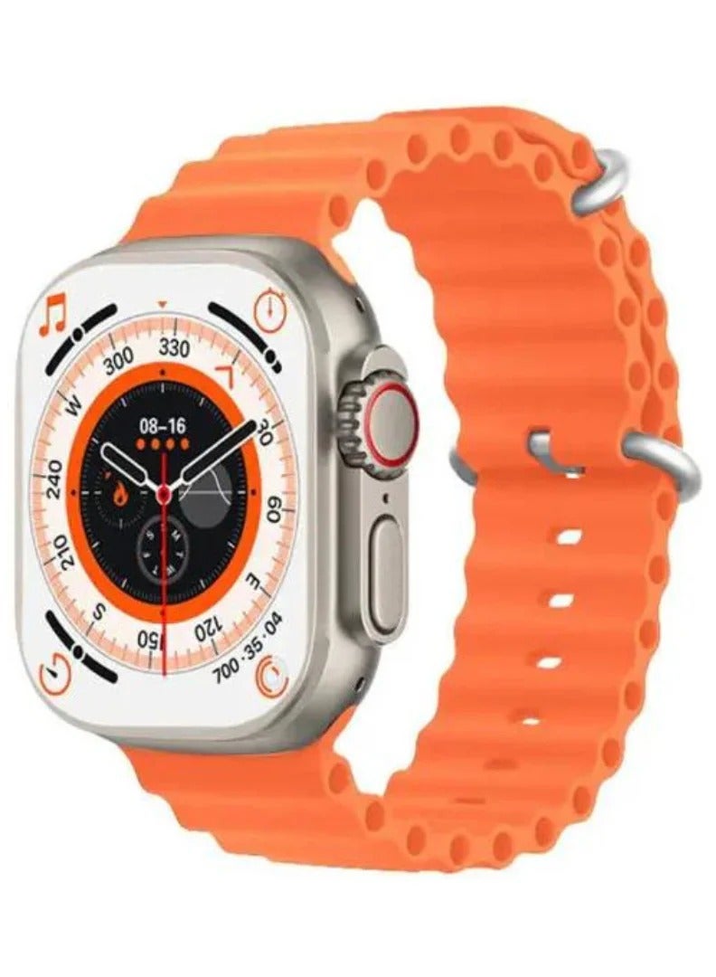 Ultra T10 Ultra 2 Smart Watch Large (49mm) 2.19 inch - Can Measure Heart Rate, Blood Pressure, Oxygen - Sports Mode, Remote Shooting - Orange - Image 1