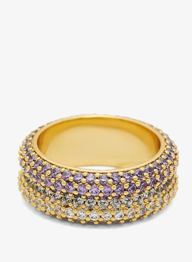 GUESS Essenza Pave Double Ring