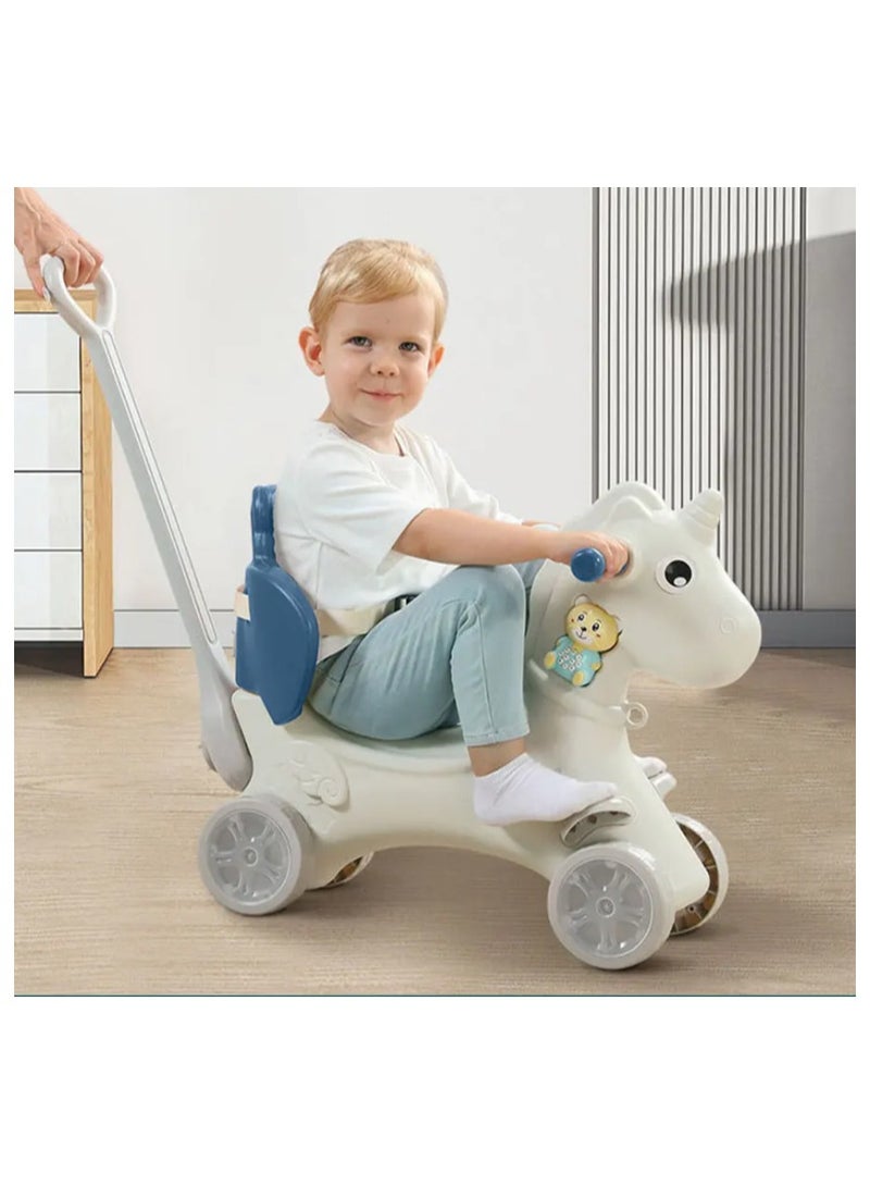 Three-in-one rocking horse for young children, rocking horse, rocking toy with a detachable balance board and footrest  - Image 3