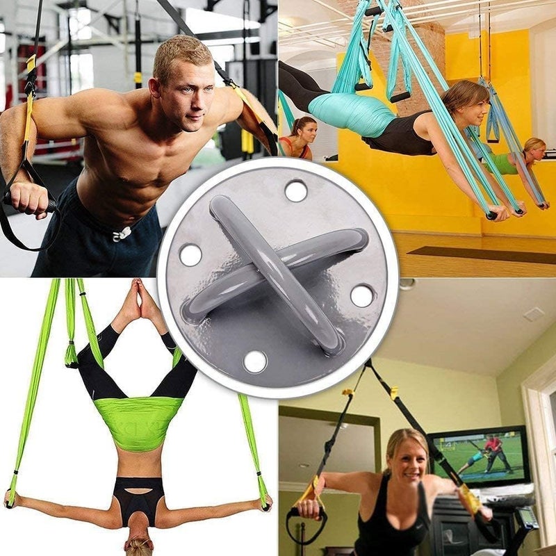 Bolivia's Wall Ceiling Mount Bracket, Black Heavy Duty Stainless Steel Yoga Anchor with 530kg Capacity for Aerial Yoga Hammock, Gymnastic Rings and Suspension Straps - Image 5