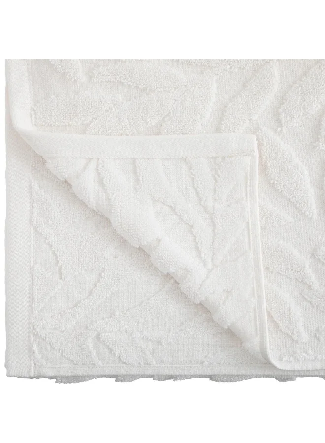 atmosphera Sea View Cotton Bath Towel White 30 x 50 cm 194376Z