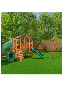 KidKraft Kidkraft Boulder Bluff 2-in-1 Wooden Swing Set  - Image 3