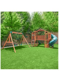 KidKraft Kidkraft Boulder Bluff 2-in-1 Wooden Swing Set  - Image 4