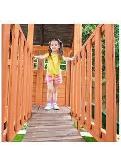 KidKraft Kidkraft Boulder Bluff 2-in-1 Wooden Swing Set  - Image 5