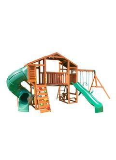 KidKraft Kidkraft Boulder Bluff 2-in-1 Wooden Swing Set  - Image 1