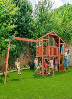 KidKraft Kidkraft Boulder Bluff 2-in-1 Wooden Swing Set  - Image 2