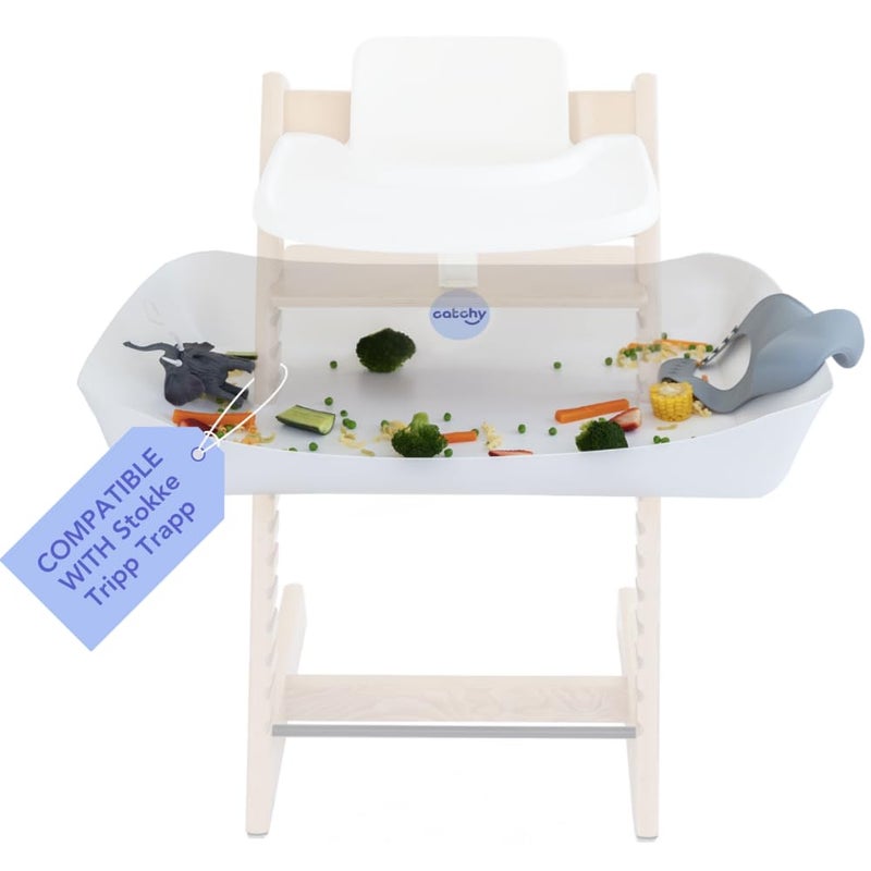 CATCHY - Food Catcher - Compatible with Stokke Tripp Trapp High Chair + 11 Other High Chairs - Highchair Sold Separately - Baby & Toddler Food & Mess Catcher - Under High Chair Accessory - Image 1