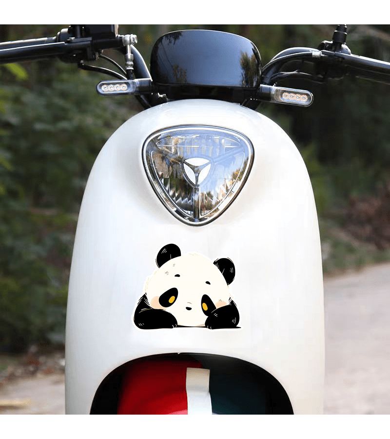 Panda Vinyl Decal 1pc Waterproof Matte Finish Self Adhesive Sticker for Car Laptop Glass Metal Surface - Image 3
