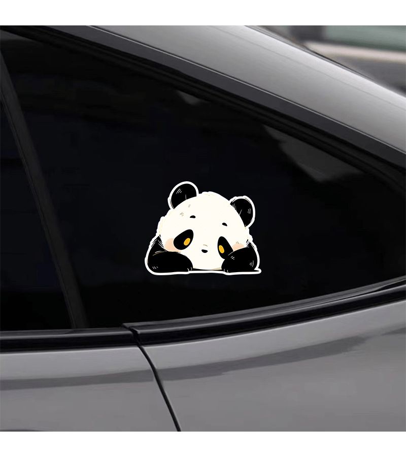 Panda Vinyl Decal 1pc Waterproof Matte Finish Self Adhesive Sticker for Car Laptop Glass Metal Surface - Image 5