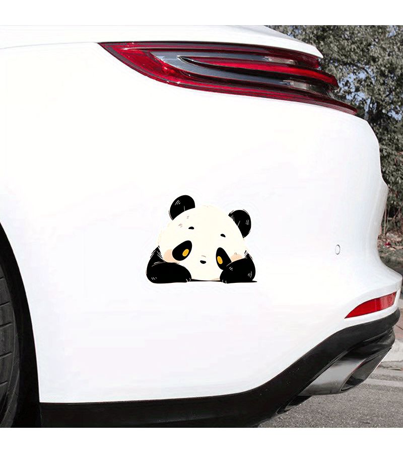 Panda Vinyl Decal 1pc Waterproof Matte Finish Self Adhesive Sticker for Car Laptop Glass Metal Surface - Image 4