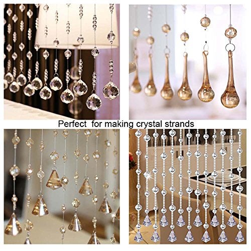 Fushing 100Pcs Stainless Split Rings, Crystal Chandeliers Connectors for Chandelier, Curtain,Suncatchers, Crystal Garland,Necklaces, Keys, Earrings, Jewelry Making and Craft Ideas(12mm) - Image 5