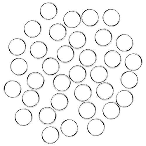Fushing 100Pcs Stainless Split Rings, Crystal Chandeliers Connectors for Chandelier, Curtain,Suncatchers, Crystal Garland,Necklaces, Keys, Earrings, Jewelry Making and Craft Ideas(12mm) - Image 1