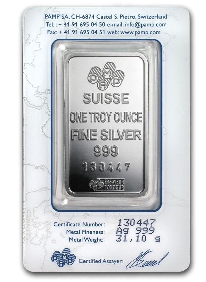 PAMP - PAMP Suisse Silver 1 oz Bar - Image 1