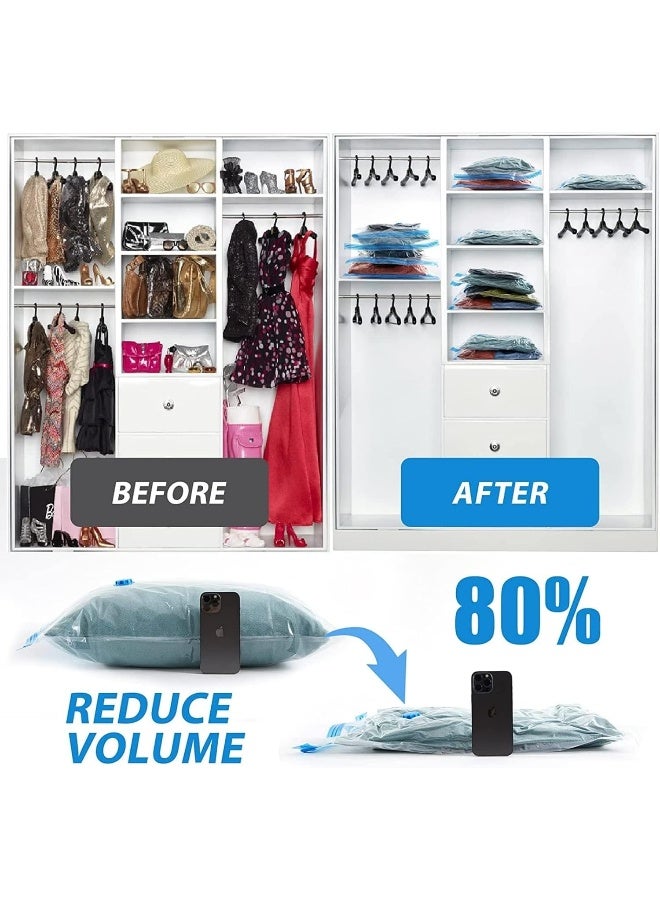 MOMENT 5 Pack Vacuum Storage Bags, Space Saver Bags With Suction Pump, Vacuum Sealer Bags For Store Clothing, Comforters - Image 5