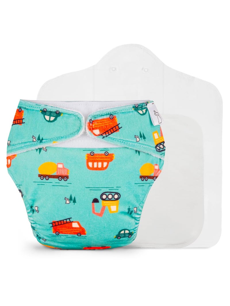 Superbottoms Freesize UNO SuperSoft Cloth Diaper (with Velcro) | Reusable, Adjustable Cloth Diaper for Babies | Dry Feel Comfort | Fits from 3 Months to 3 Years | Washable & Rash-Free | Little Wheels - Image 1
