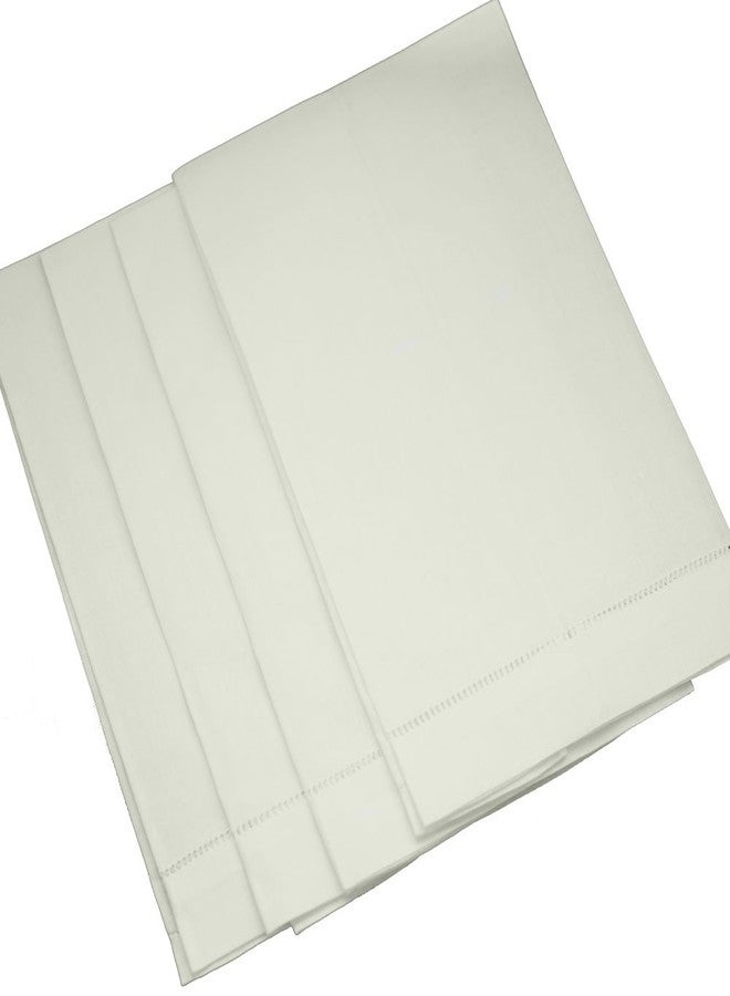 Bumblebee Linens عبوة 4 من مناشف الطحين الكريمي 14" × 22" - مناشف مطبخ وحمام من الكتان والقطن - Image 1