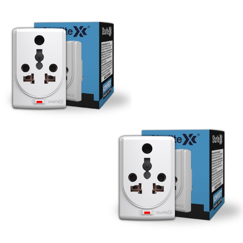 Sturlite Sturlite Konvert Multiplug 616 Conversion Universal AC Travel Adapter6Amp 240V ABS Strong Body Socket Pack of 2  - Image 1