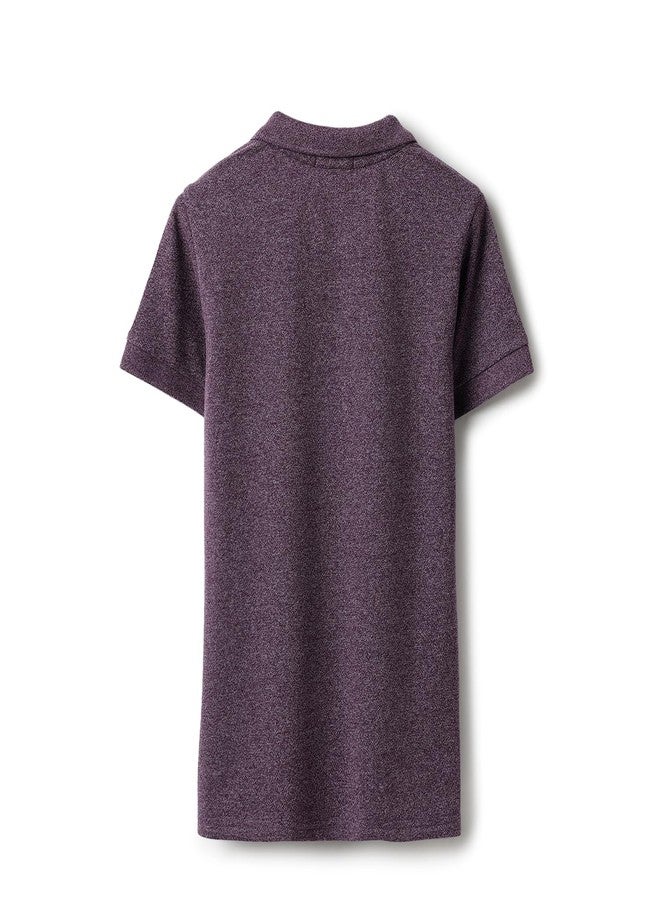 United Colors of Benetton Regular Fit Polo Neck Solid Jaspe T-Shirt (Size: 1-2 Years)-25A3P89B2222IBW1 Purple - Image 2