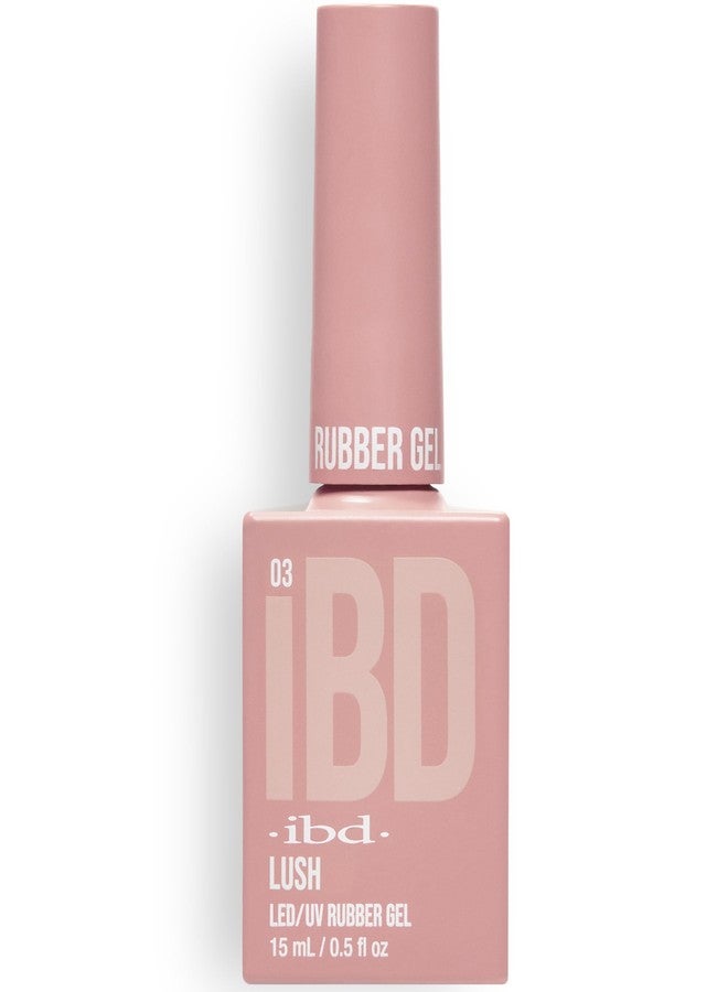 IBD Rubber Gel Polish - Lush, LED/UV Soak Off Builder Gel for Nails, Strengthening Base Coat for Nail Polish & Extensions, 0.5 fl oz - Image 1