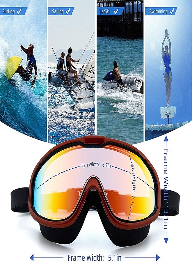 Marrone Swim Goggles Kids Set for Boys Girls (3-14),[Wide View Clear Vision Lenses],Swimming Goggles Leak proof Anti Fog UV Protection Soft Silicone Frame Adjustable Strap with earplugs. - Image 2