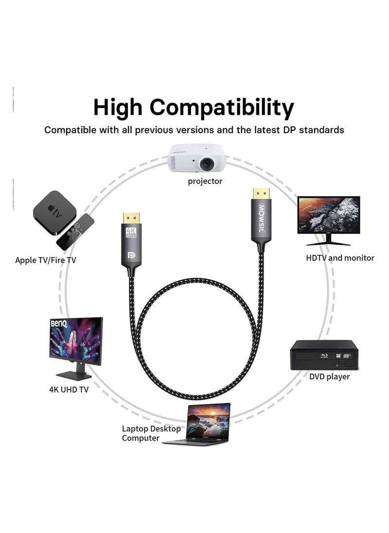 موسل موسيل كيبل برايدد 4K ديسبلاي بورت 60 هرتز 1.2 مقاس 3 متر  - Image 1
