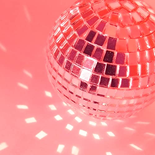 PP OPOUNT 2360 Pieces Self-Adhesive Mosaic Tiles, 5 x 5 mm Disco Tiles, Real Glass Mirror Mosaic for DIY Disco Balls, Indoor Decoration, Vases, Cups, Photo Frames (Rose-Gold) - Image 2