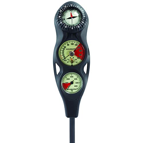 SCUBAPRO 3-Gauge Inline Scuba Diving Console with Pressure Gauge, Depth Gauge, and FS-1.5 Compass, Imperial Display - Image 4